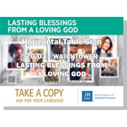 HPWP-20.3 - 2020 Edition 3 - Watchtower - "Lasting Blessings From A Loving God" - Table